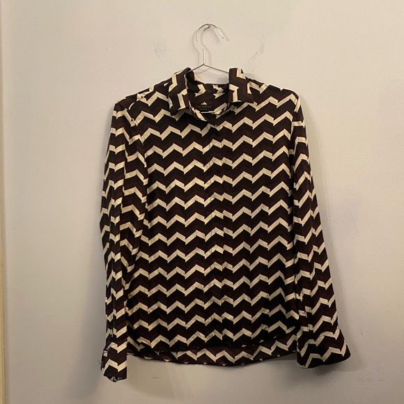 rag & bone chevron print button down - Picture 1 of 4
